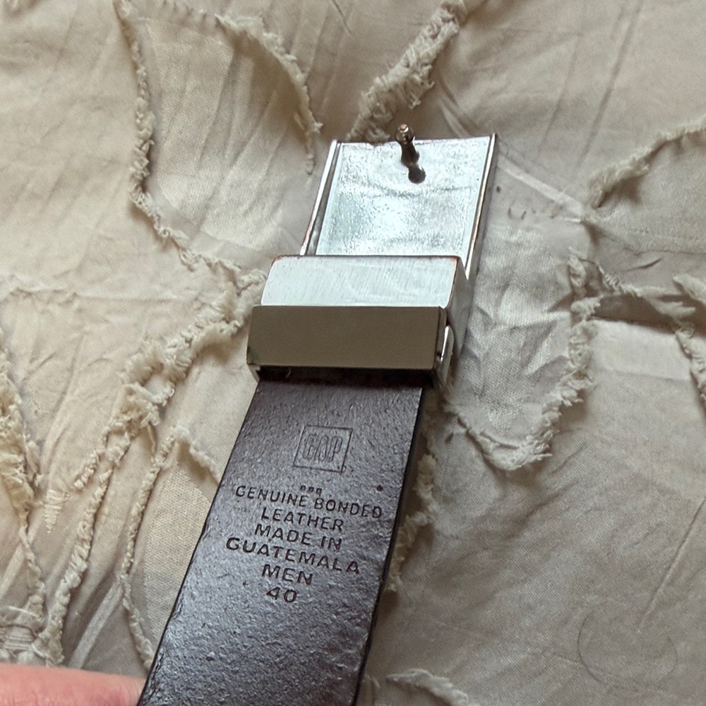 GAP Men's Dark Brown/Black Leather Belt